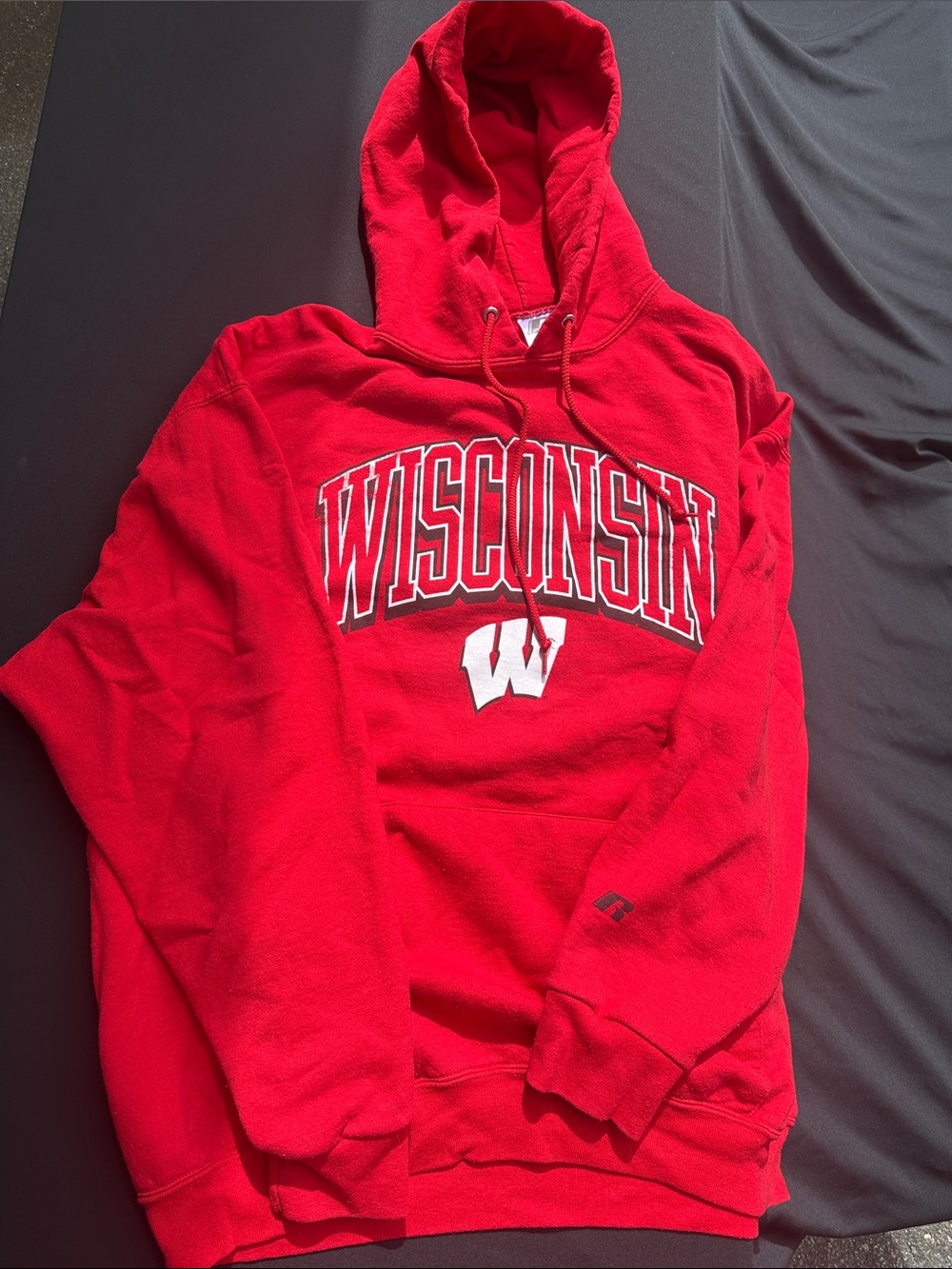 Russell Athletic Red Wisconsin Pullover Hoodie